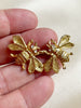 Gouden bijen broche