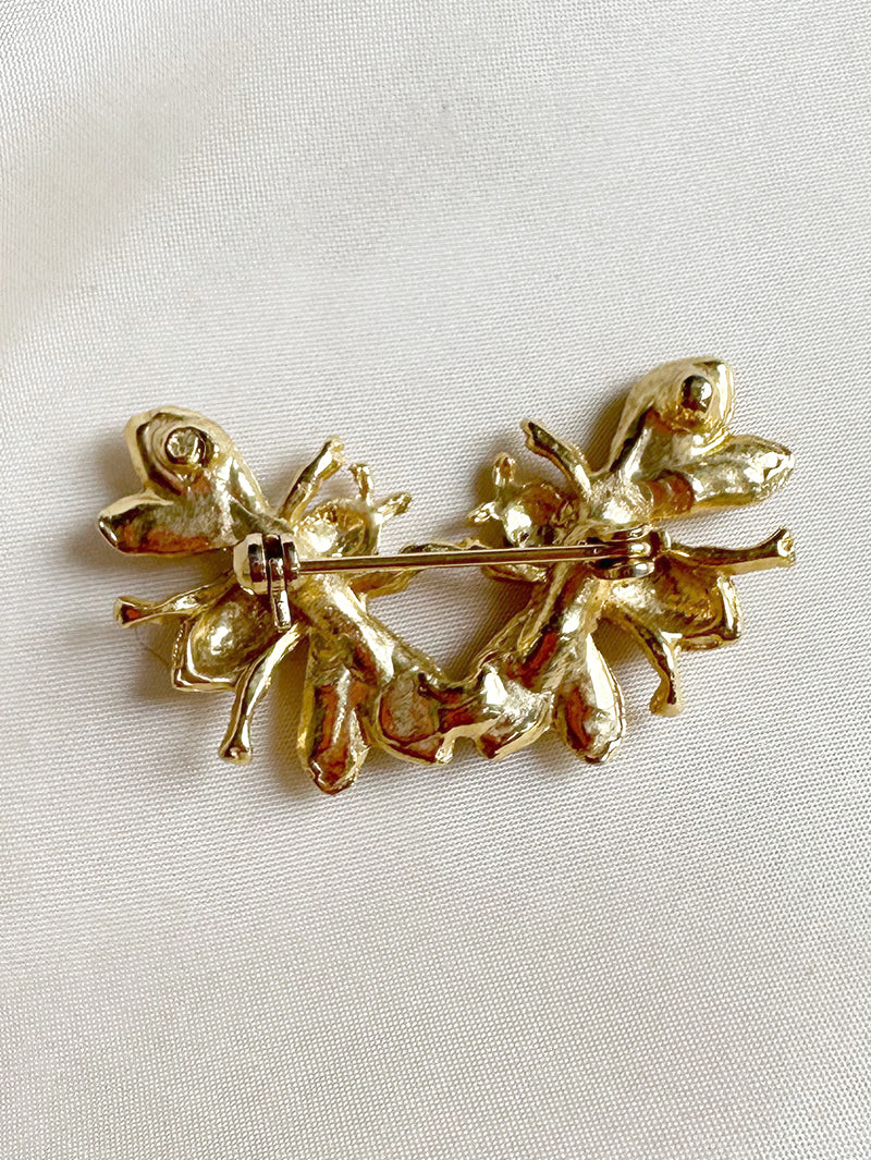 Gouden bijen broche