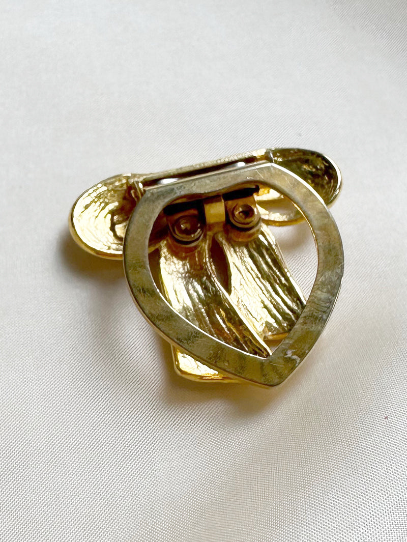 Vergulde strik sjaalclip