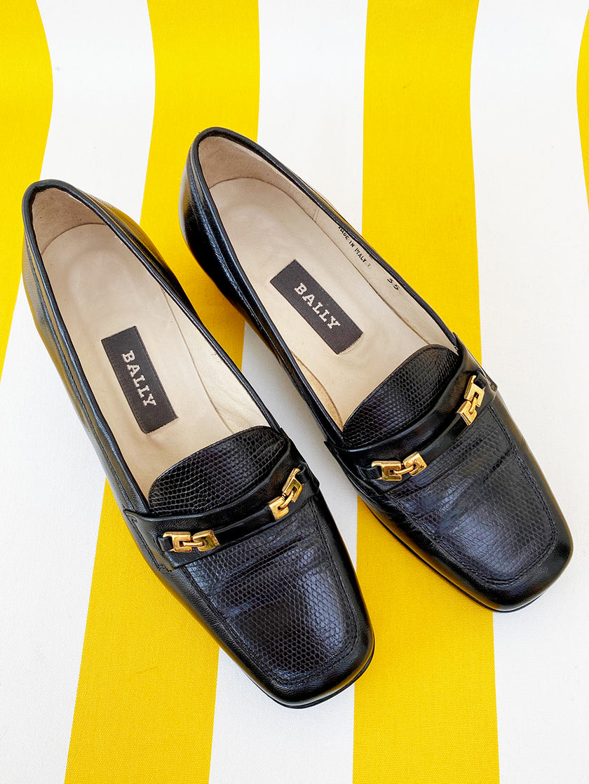 Zwarte leren pumps | 35