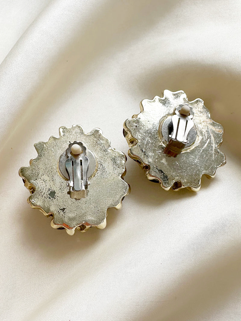 Grote ronde clip oorbellen