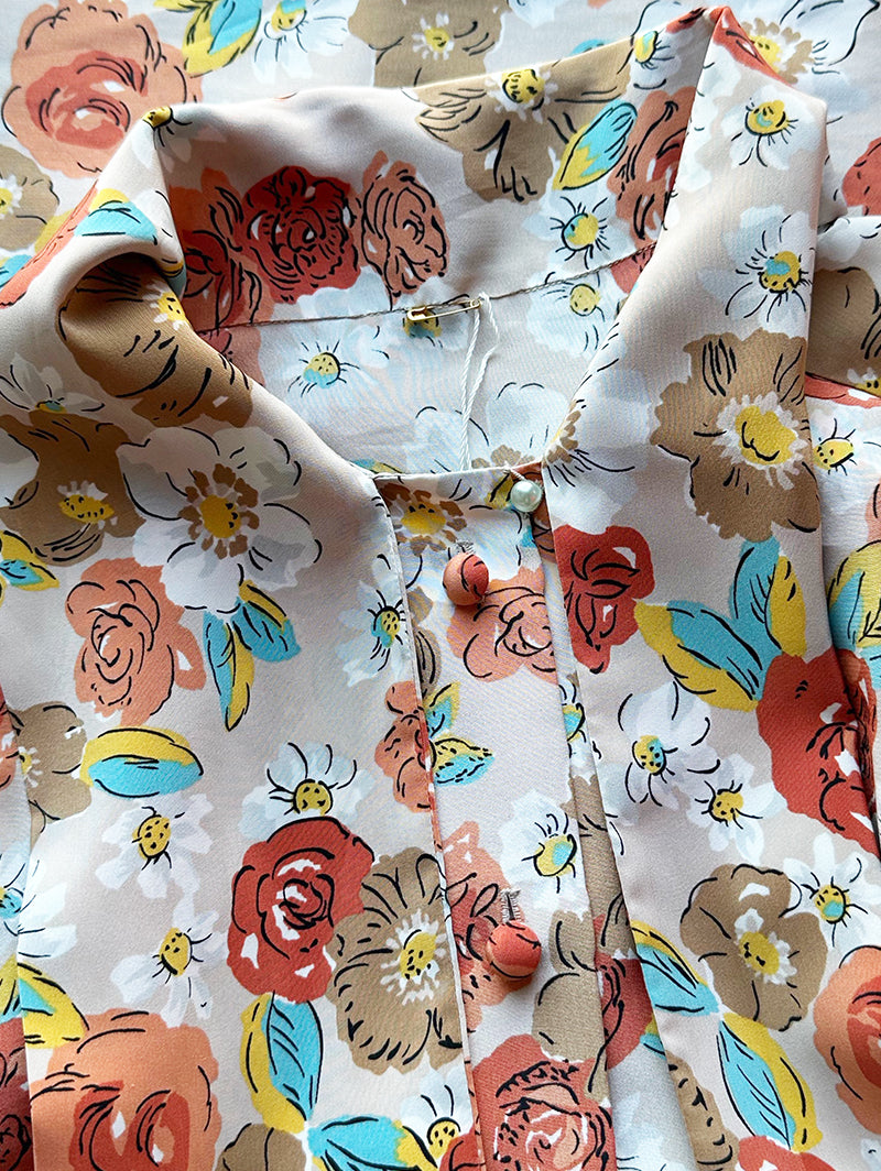 Floral strikblouse