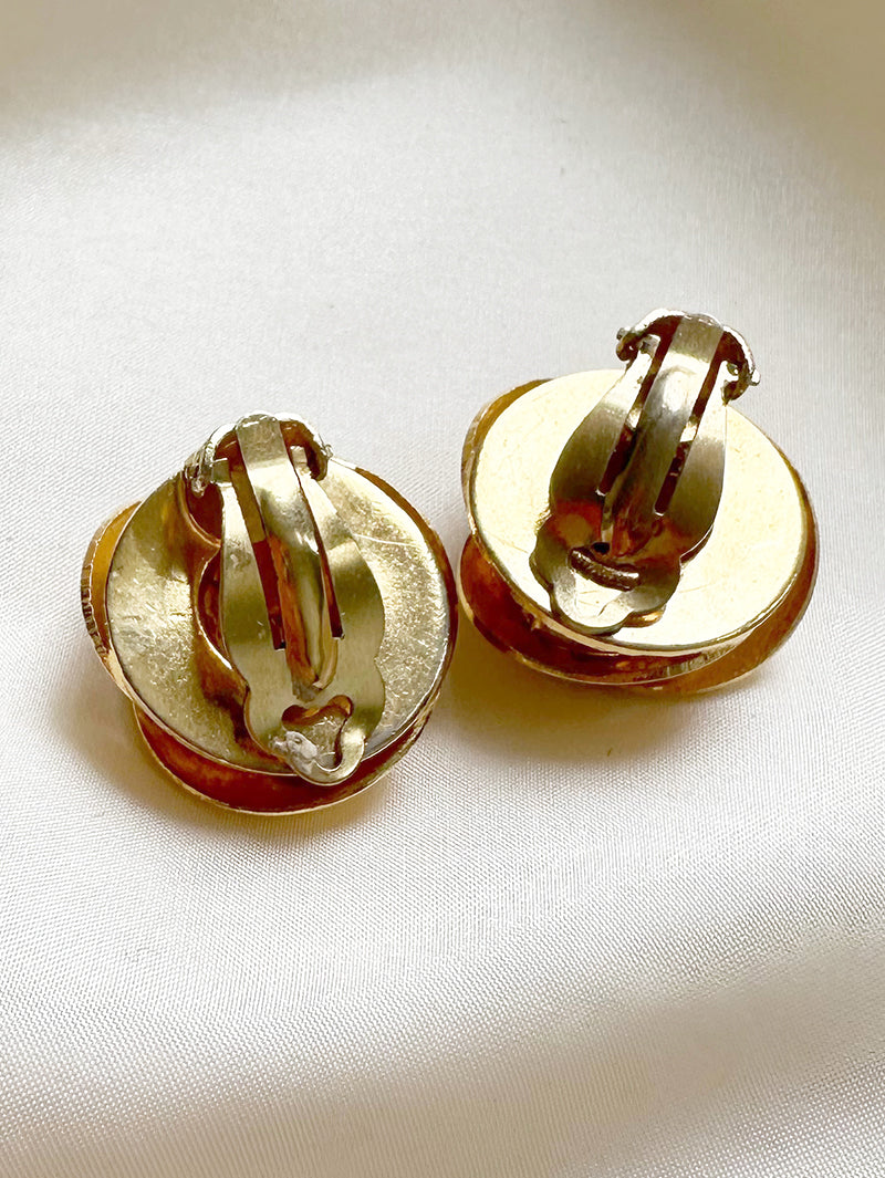 Gouden clip oorbellen