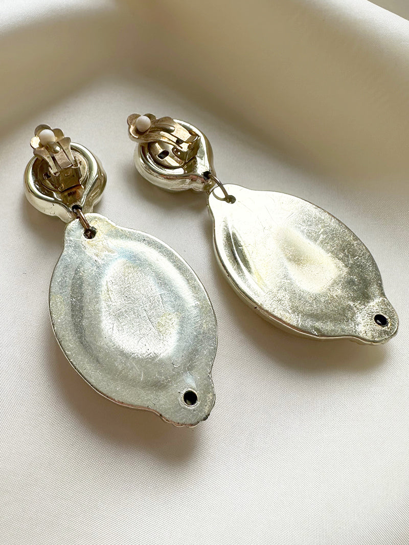 Grote oorhangers met strass