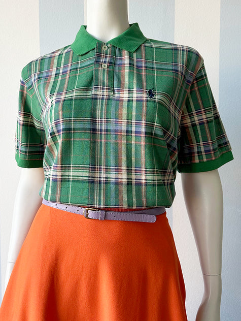 Groene ruiten poloshirt