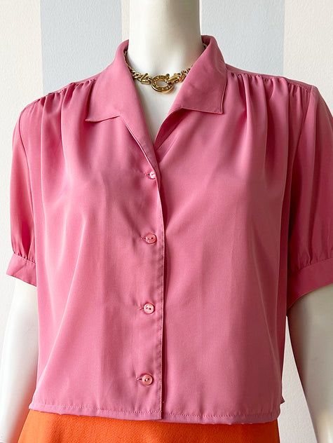 Roze cropped blouse