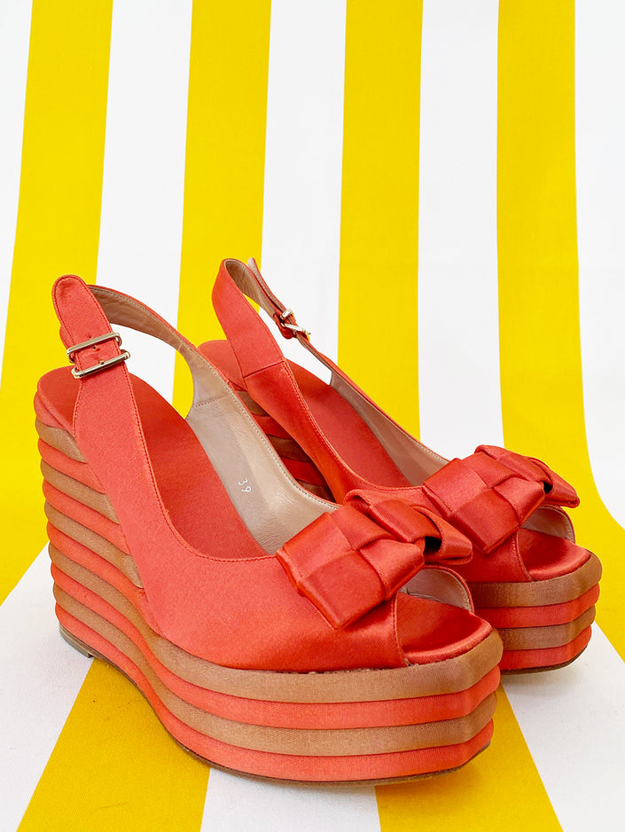 Oranje streepjes wedges | 39