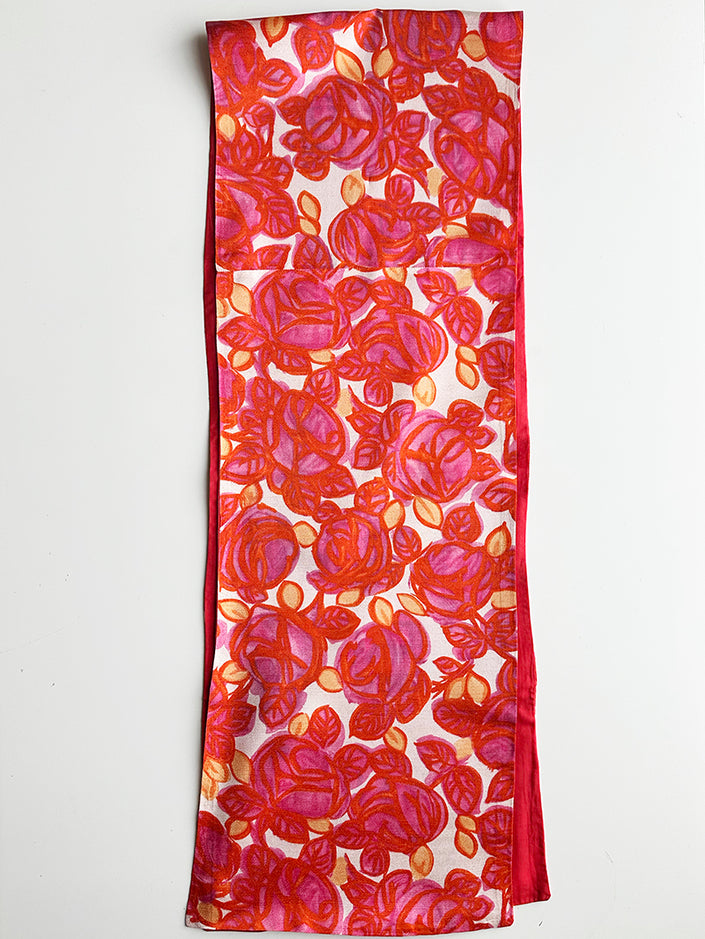 Lange floral sjaal