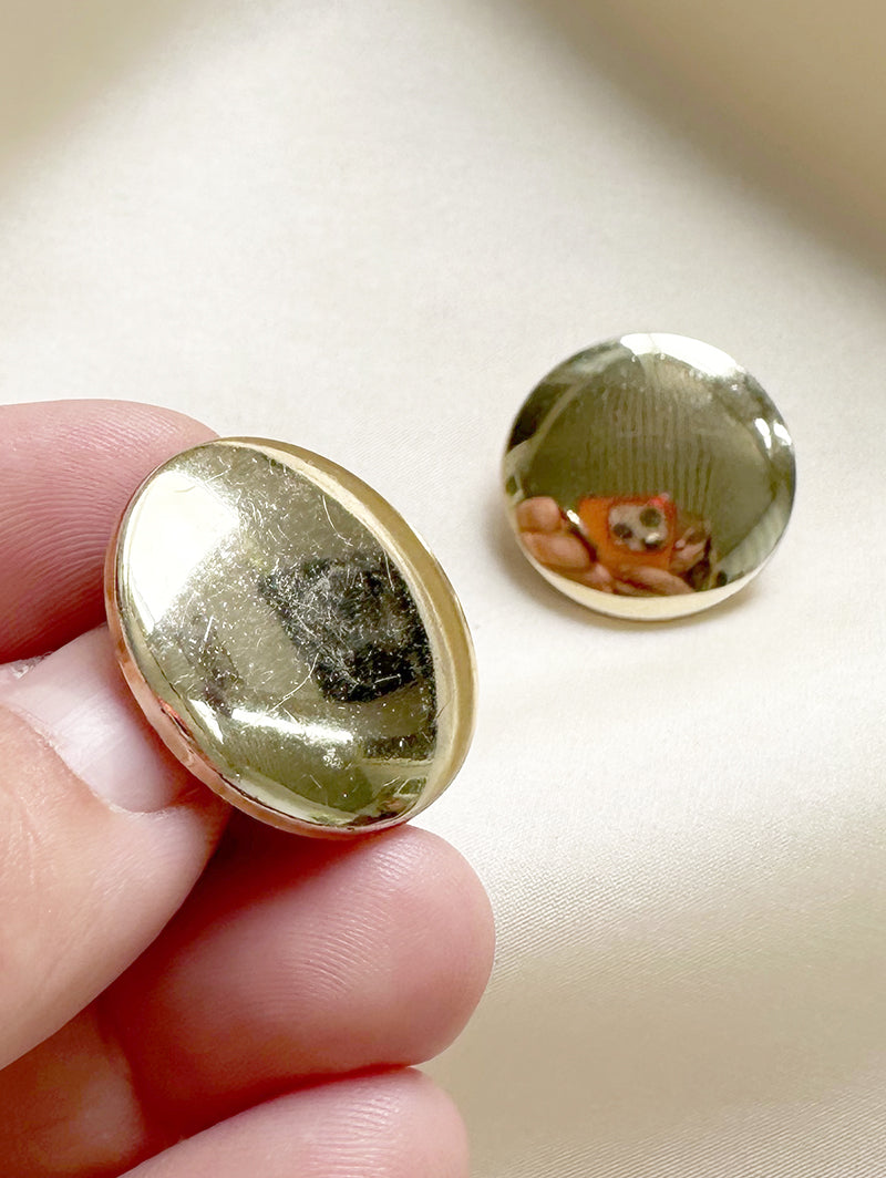 Ronde gouden clip oorbellen