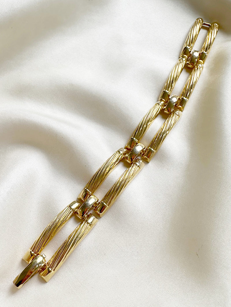 Gouden schakelarmband