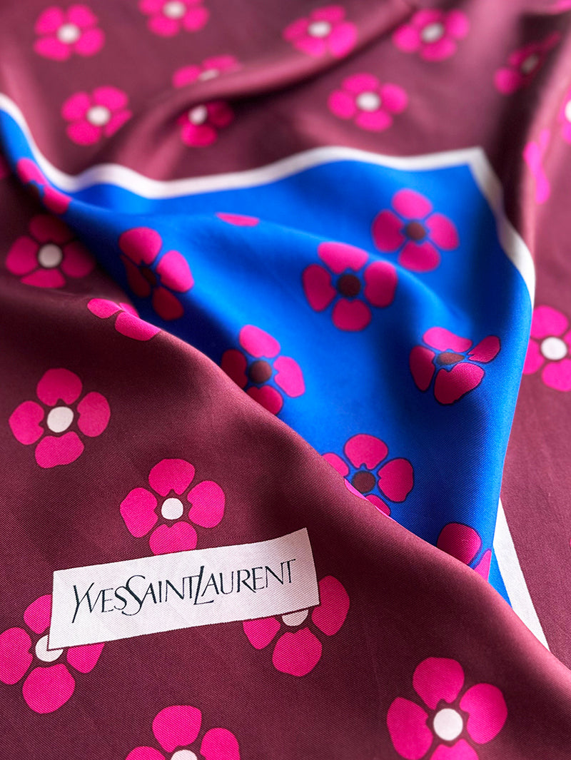 Zijden floral designer sjaal