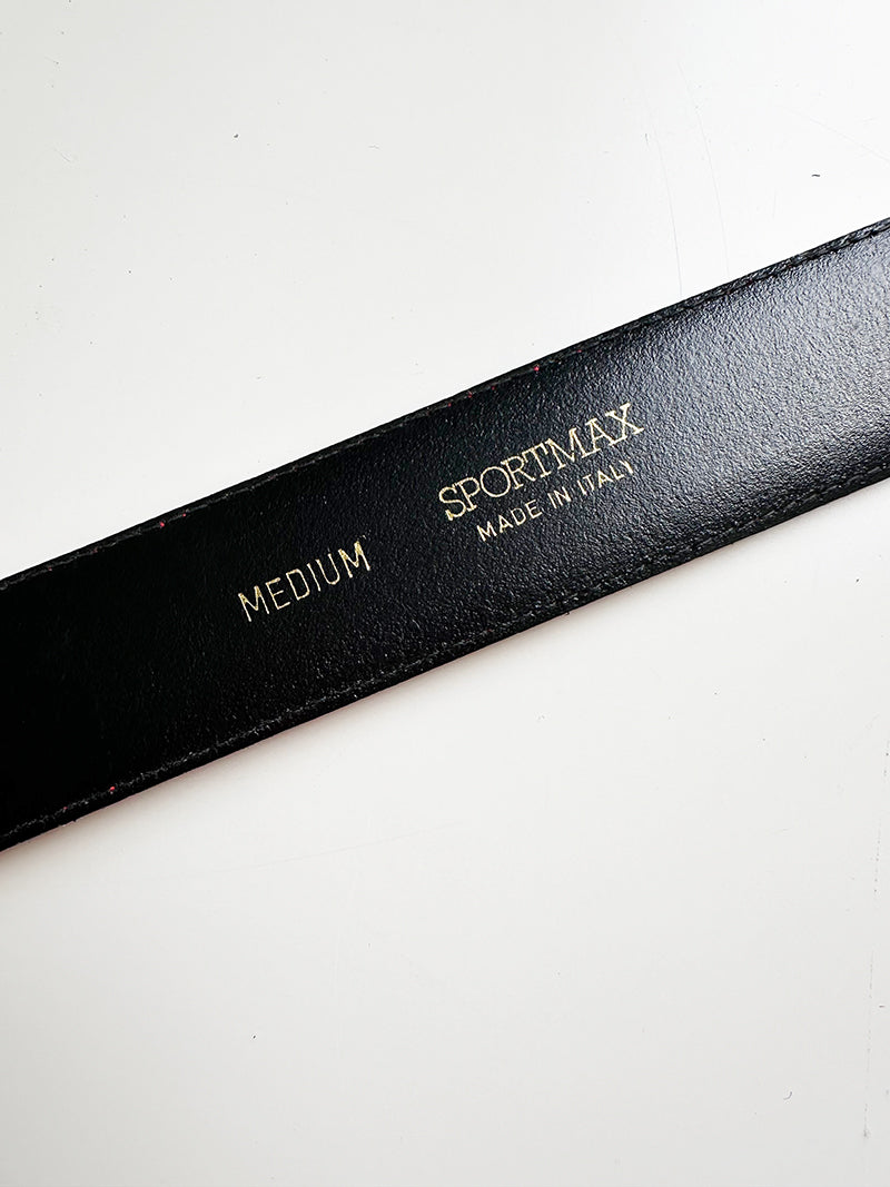 Rode suede designer ceintuur