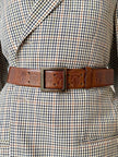 Bruine leren designer ceintuur