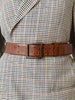 Bruine leren designer ceintuur