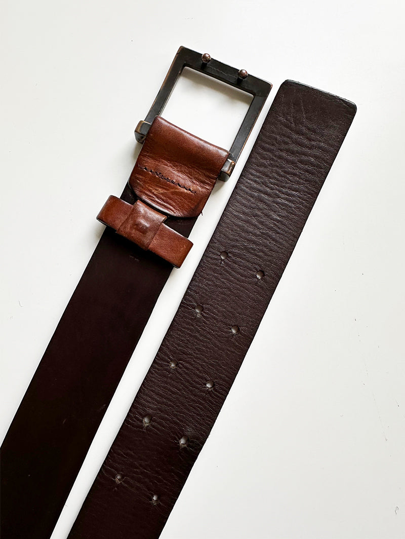 Bruine leren designer ceintuur