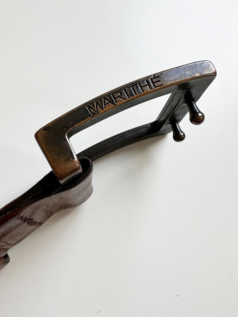 Bruine leren designer ceintuur