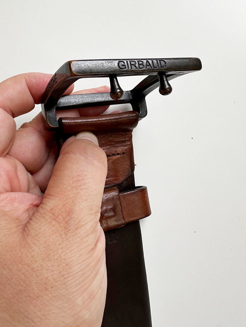 Bruine leren designer ceintuur