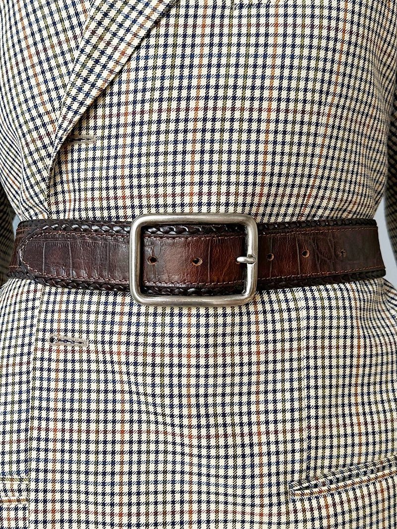 Bruine leren herenriem