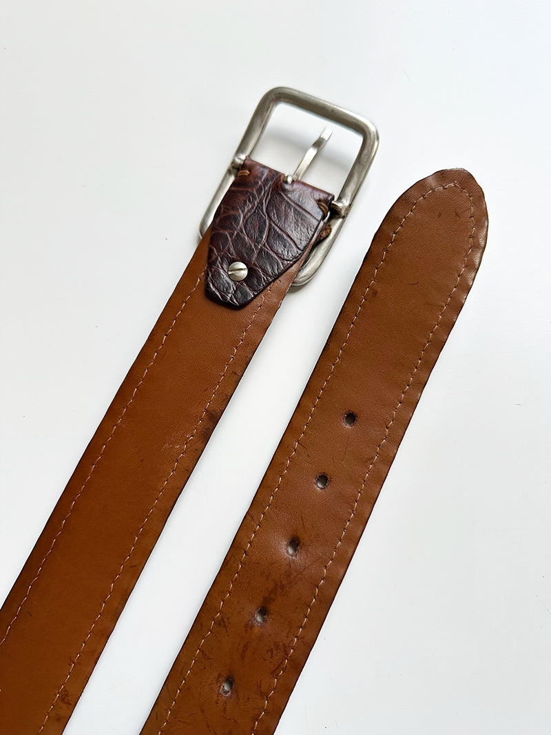 Bruine leren herenriem