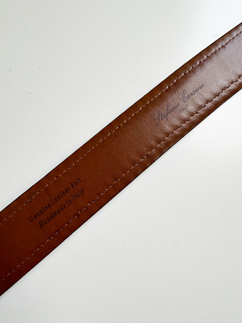 Bruine leren herenriem