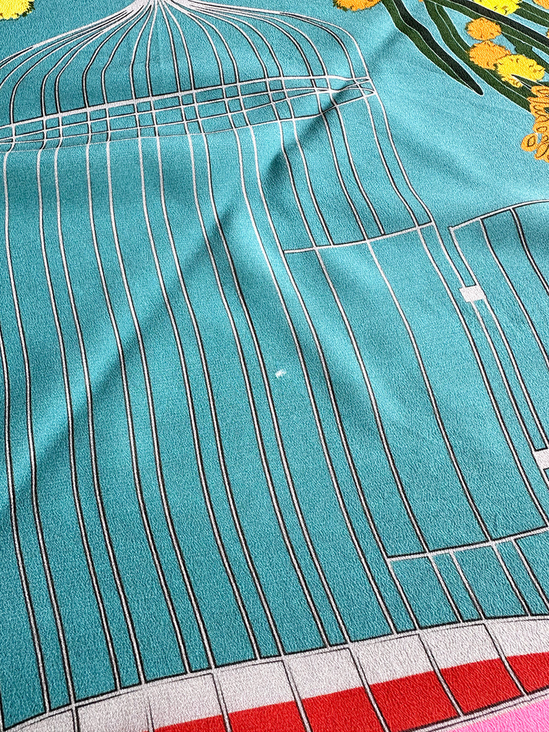 Zijden sjaal met parkieten