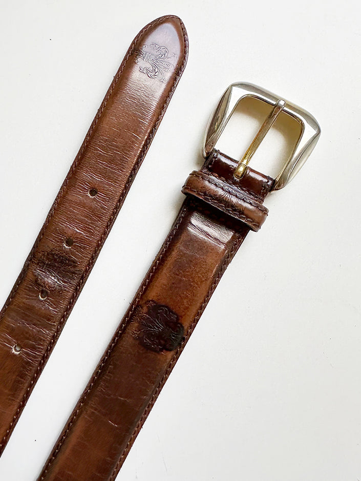 Bruine leren designer ceintuur