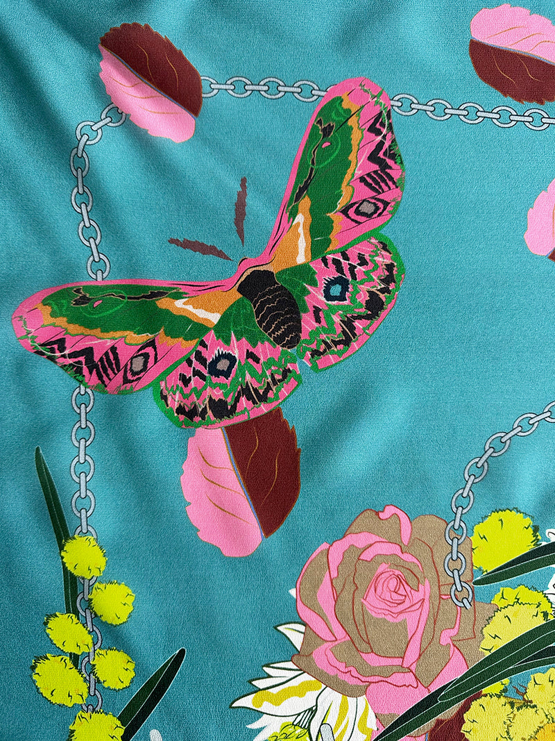 Zijden sjaal met parkieten