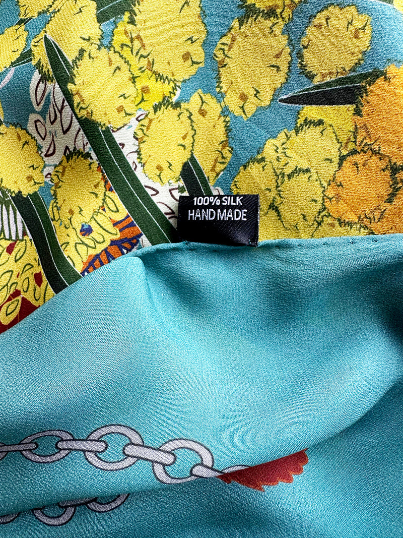 Zijden sjaal met parkieten