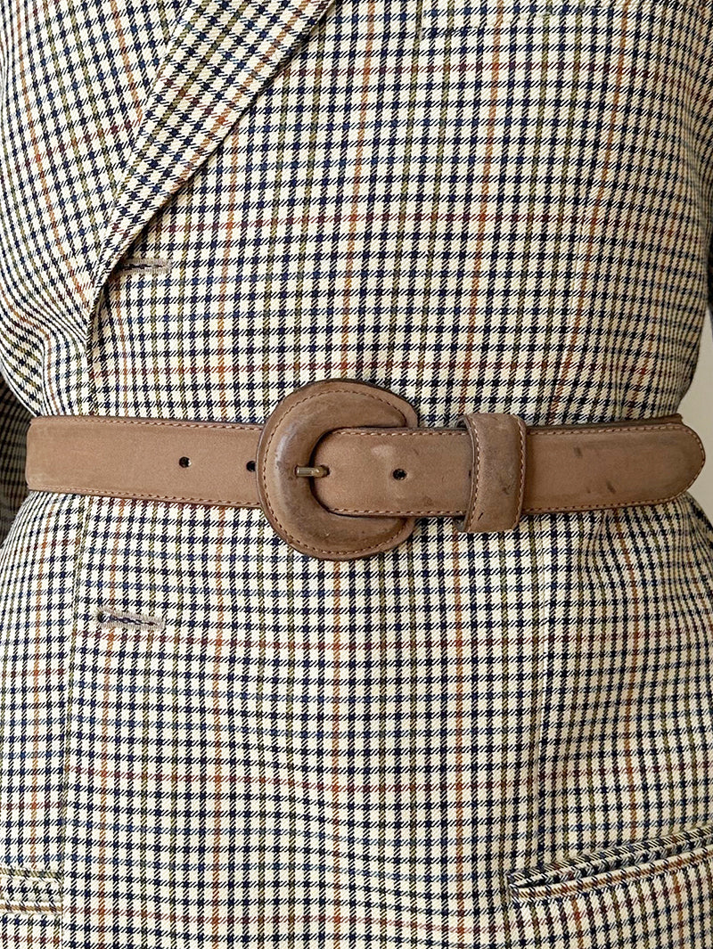 Lichtbruine leren ceintuur