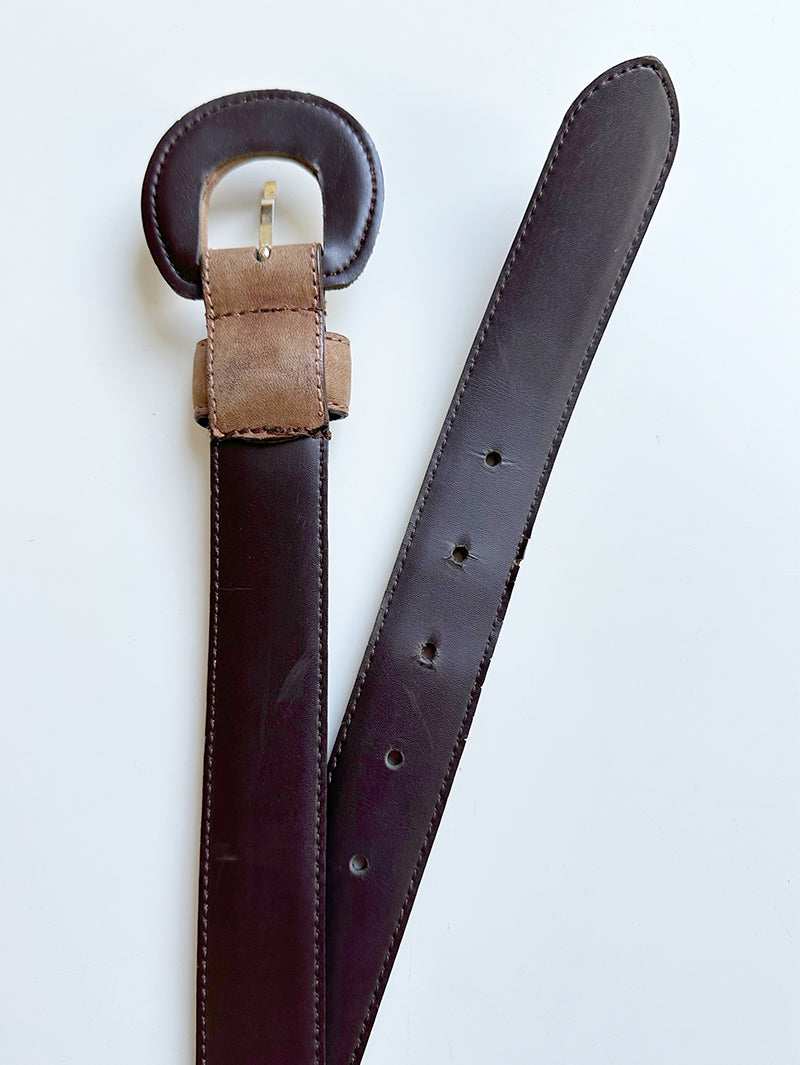 Lichtbruine leren ceintuur