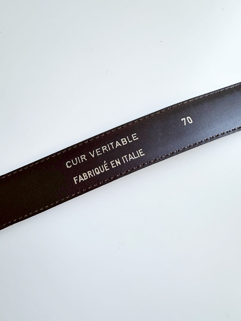 Lichtbruine leren ceintuur