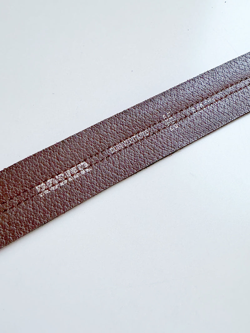 Rood/groene leren ceintuur