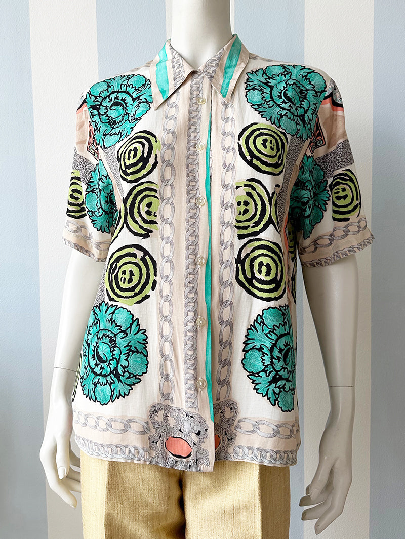 Floral baroque blouse