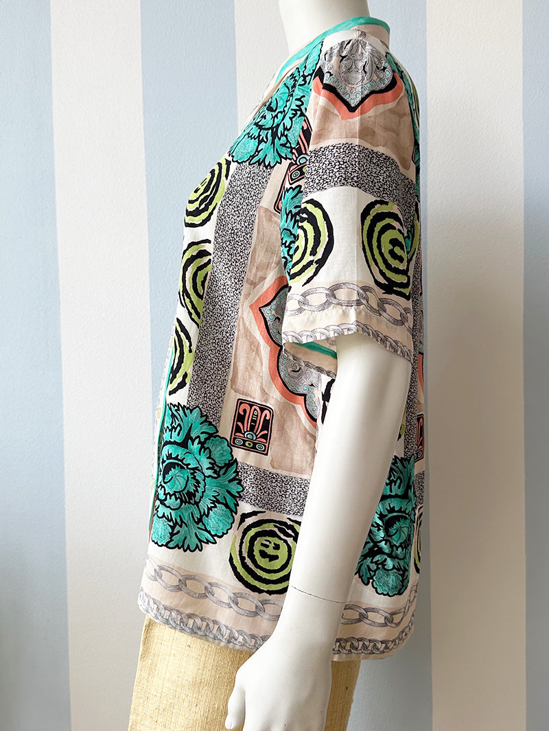 Floral baroque blouse