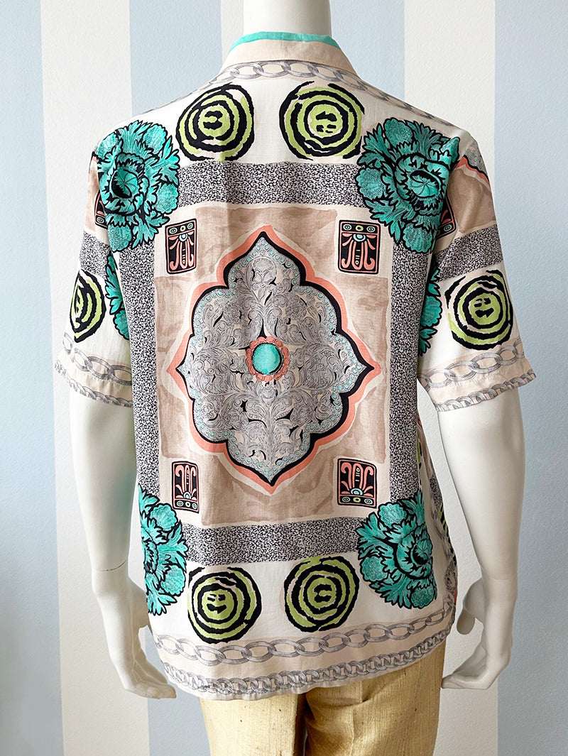 Floral baroque blouse