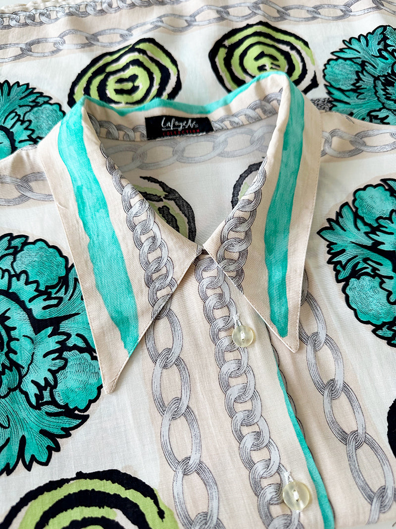 Floral baroque blouse