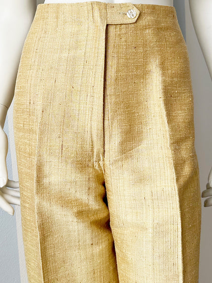 Ruwe zijden 70s pantalon