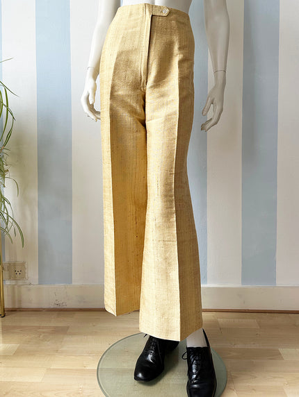 Ruwe zijden 70s pantalon