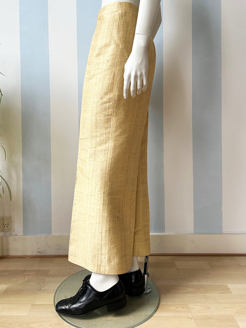 Ruwe zijden 70s pantalon