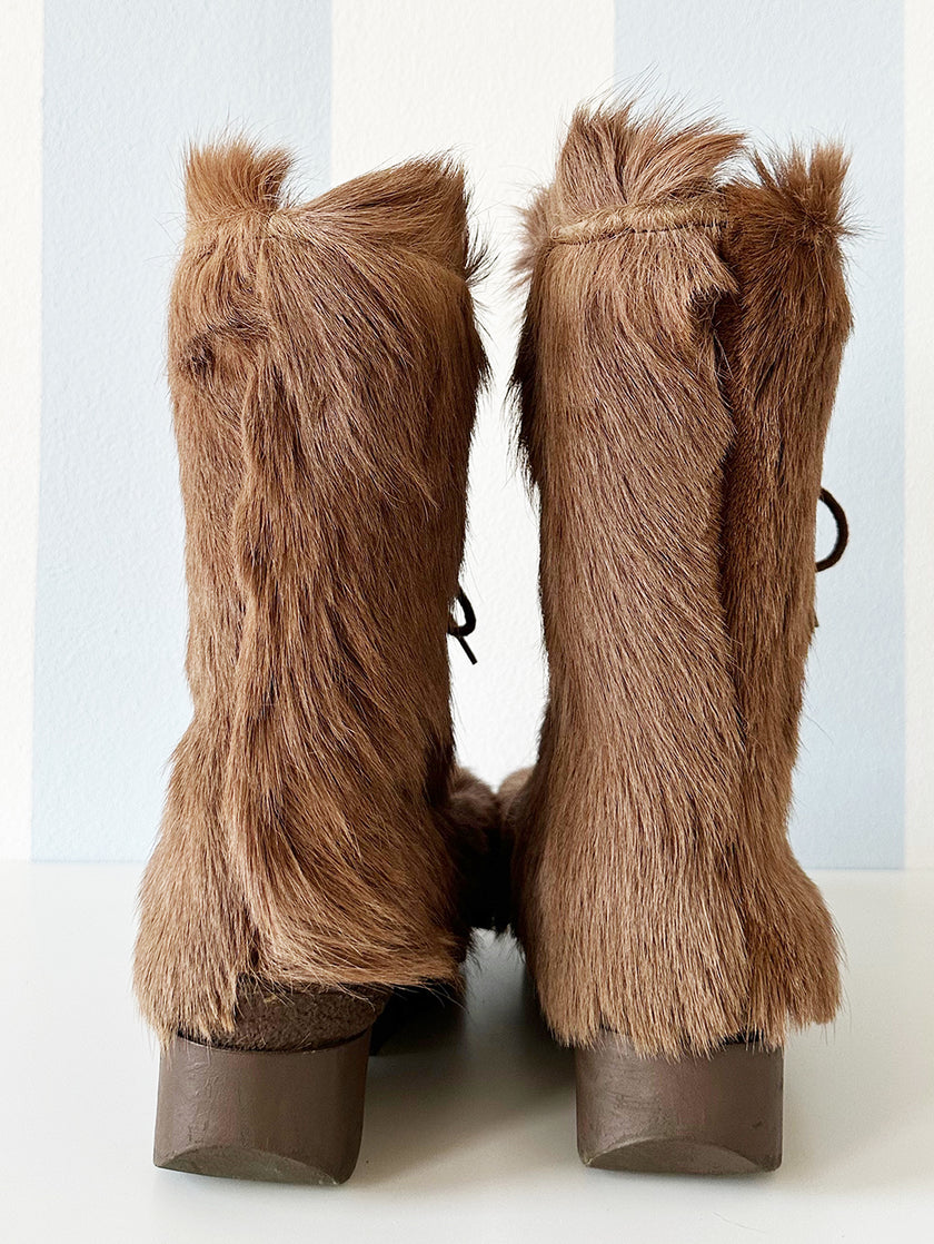 70s geitenhaar laarzen | 36