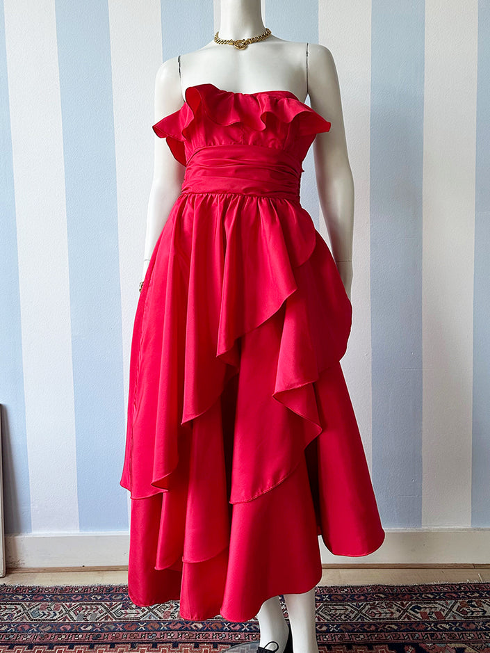 Knalrode partydress