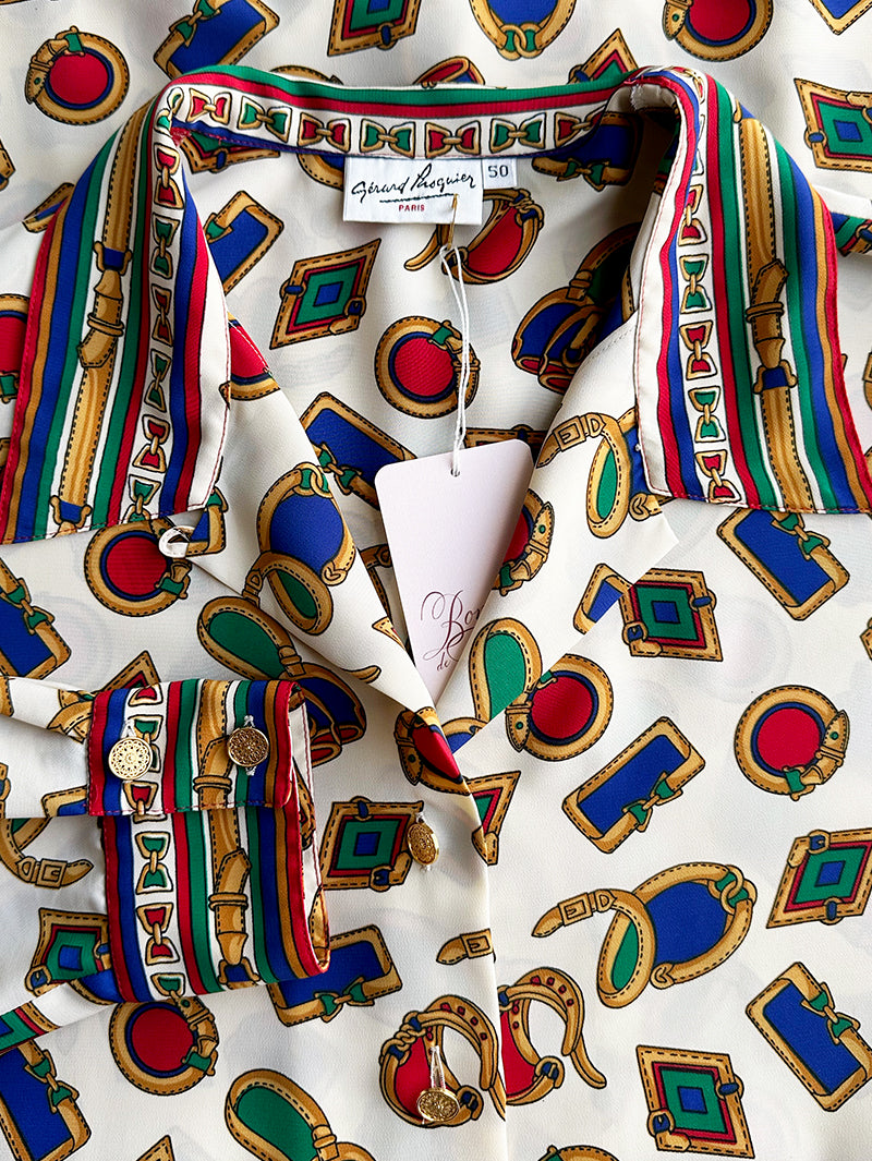 XXL blouse in hippisch thema