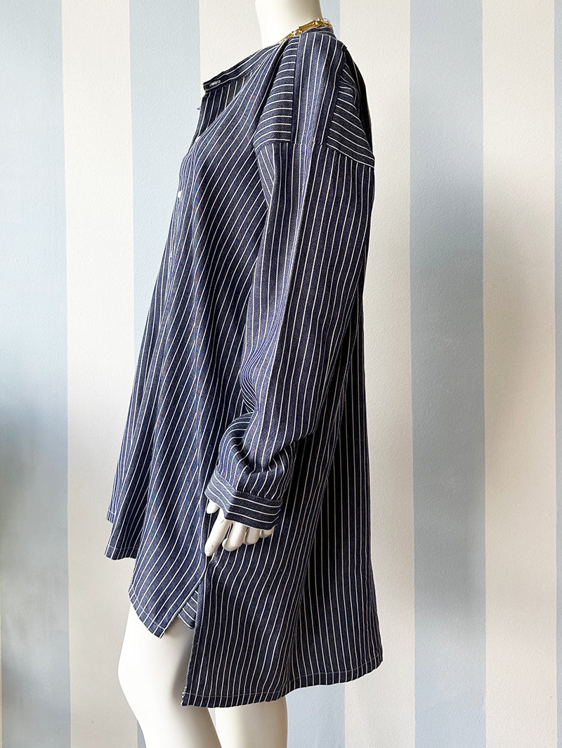 Oversized gestreept vissershemd