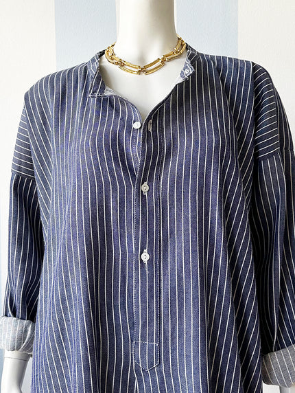 Oversized gestreept vissershemd