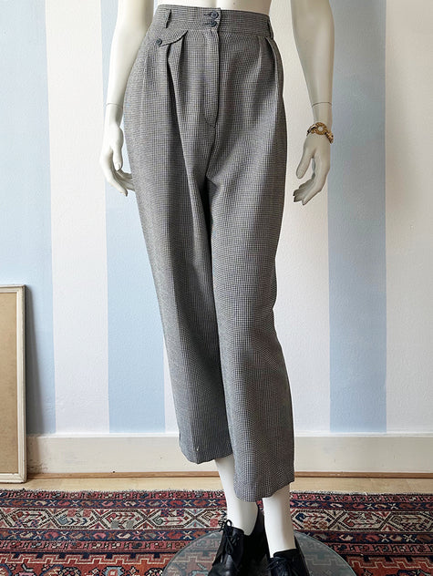 Pied de poule bandplooibroek