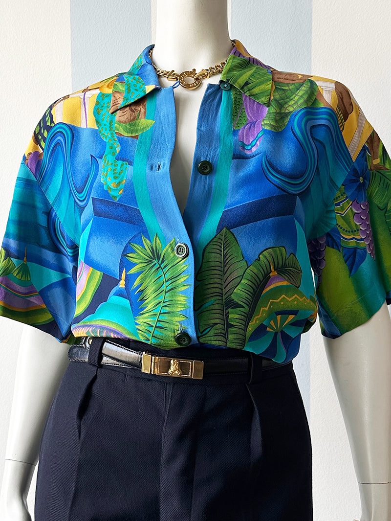 GERESERVEERD Zijden designer blouse