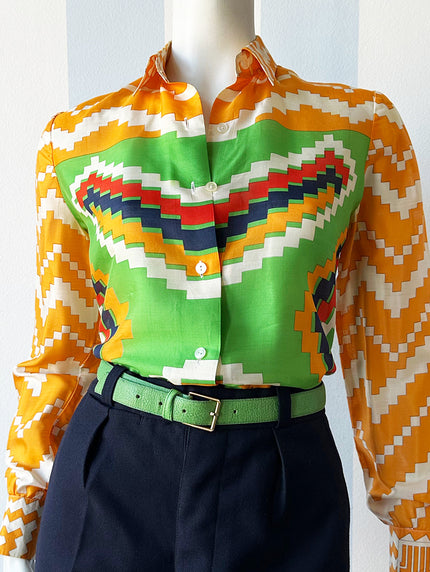 Zijden designer blouse