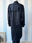 Donkerblauwe trenchcoat