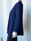 Donkerblauw double-breasted vest
