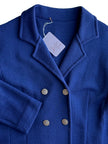 Donkerblauw double-breasted vest